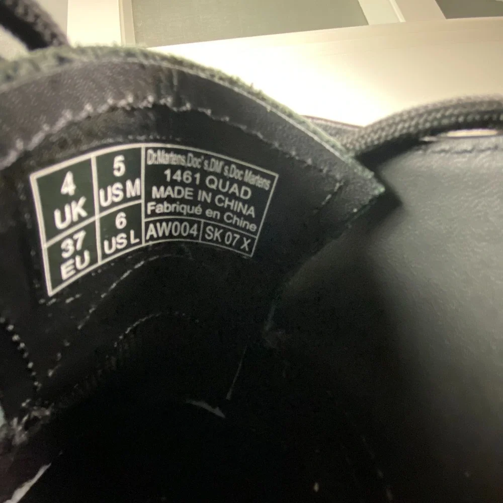 Dr Martens Oxford Shoes Womens US 6 1461 Quad Black Smooth Leather Platform